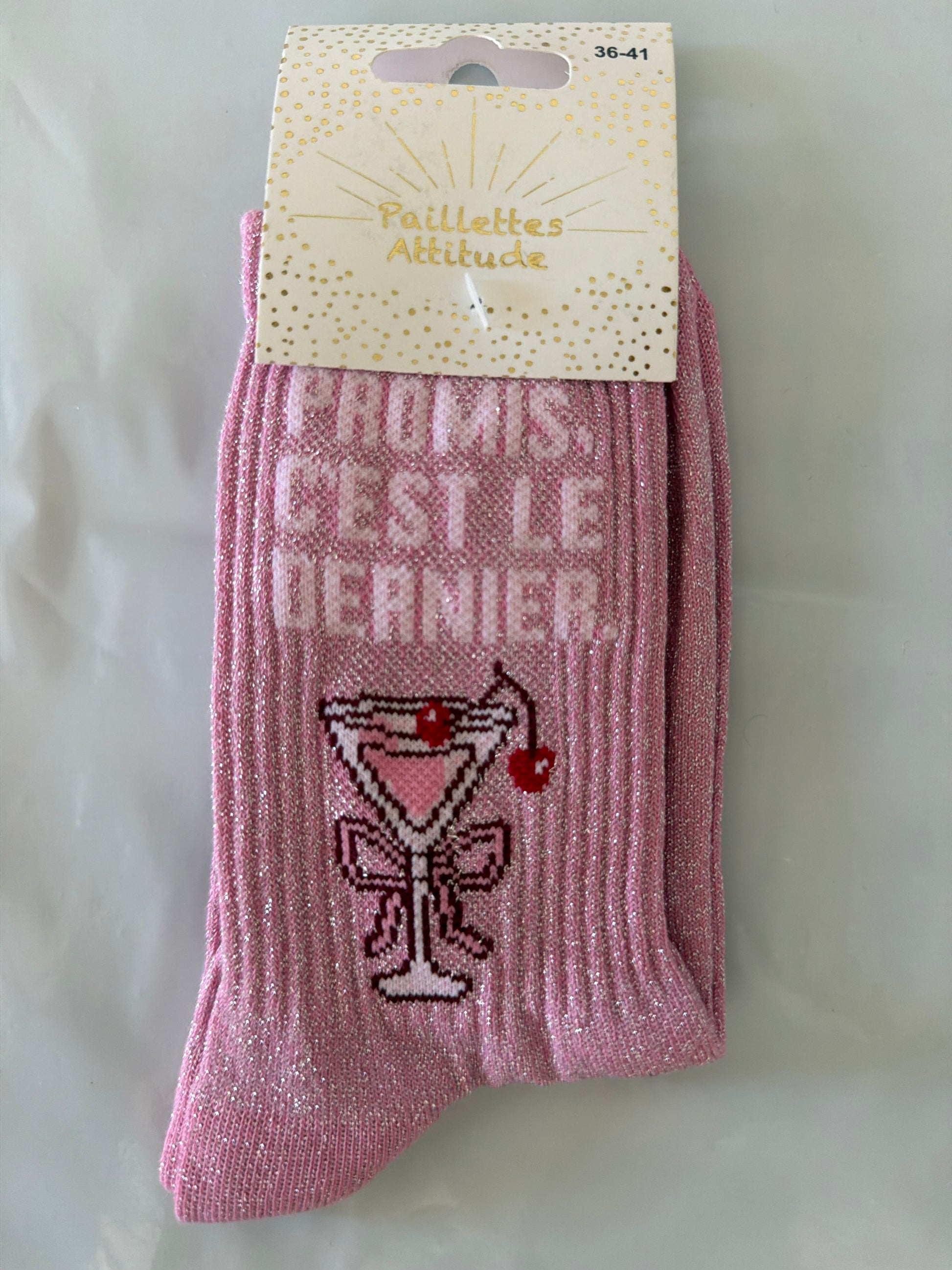 Chaussette de ville pailletée 36-41 PROMIS C’EST LE DERNIER