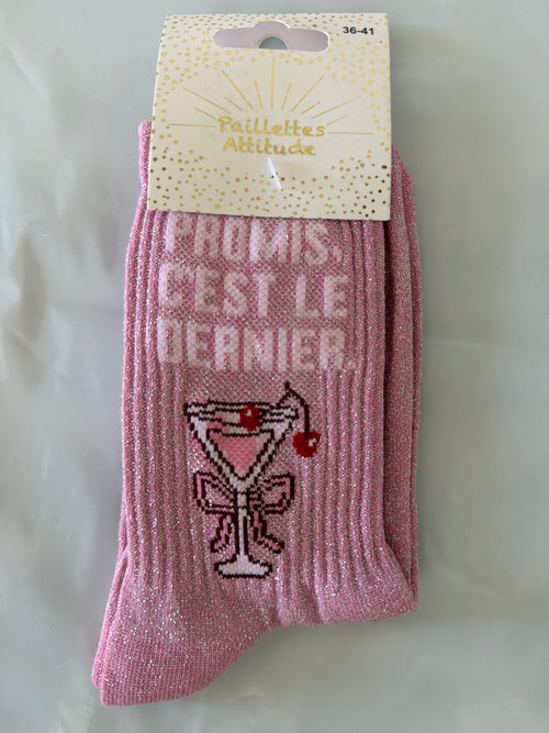 Chaussette de ville pailletée 36-41 PROMIS C’EST LE DERNIER