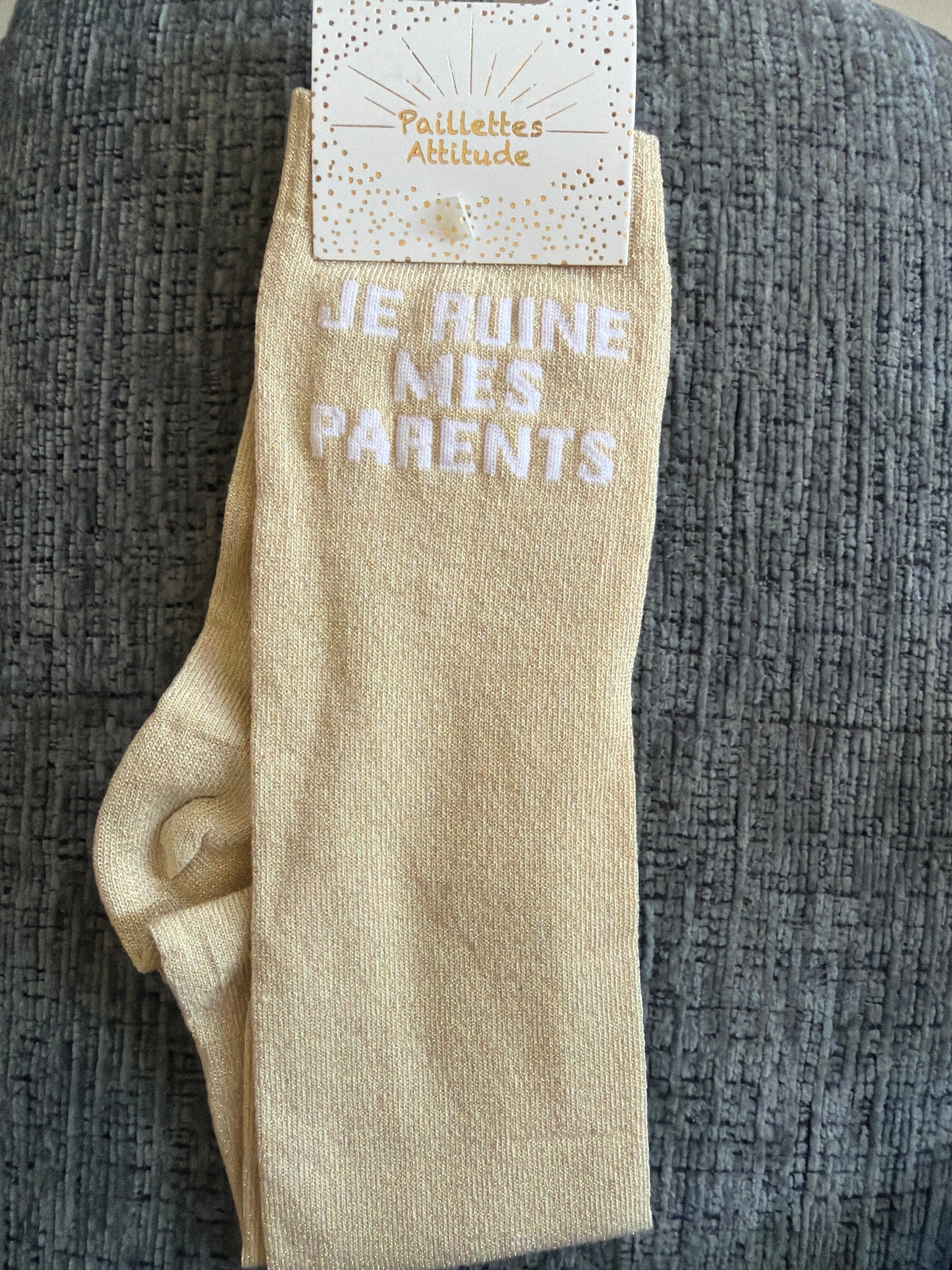 Chaussette équitation pailletée 36-41 JE RUINE MES PARENTS