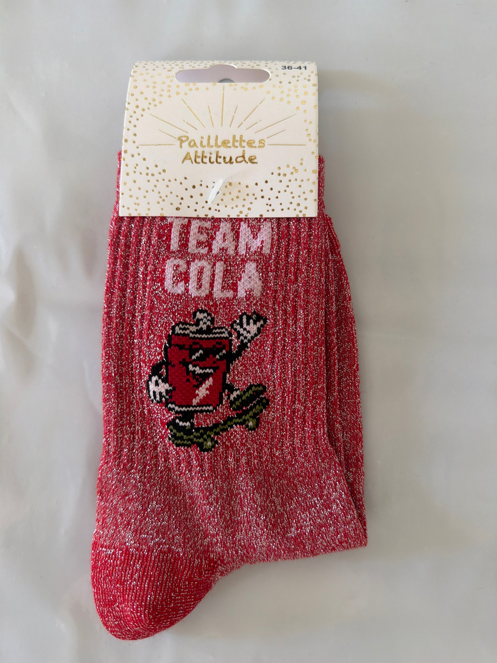 Chaussette de ville pailletée 36-41 TEAM COLA