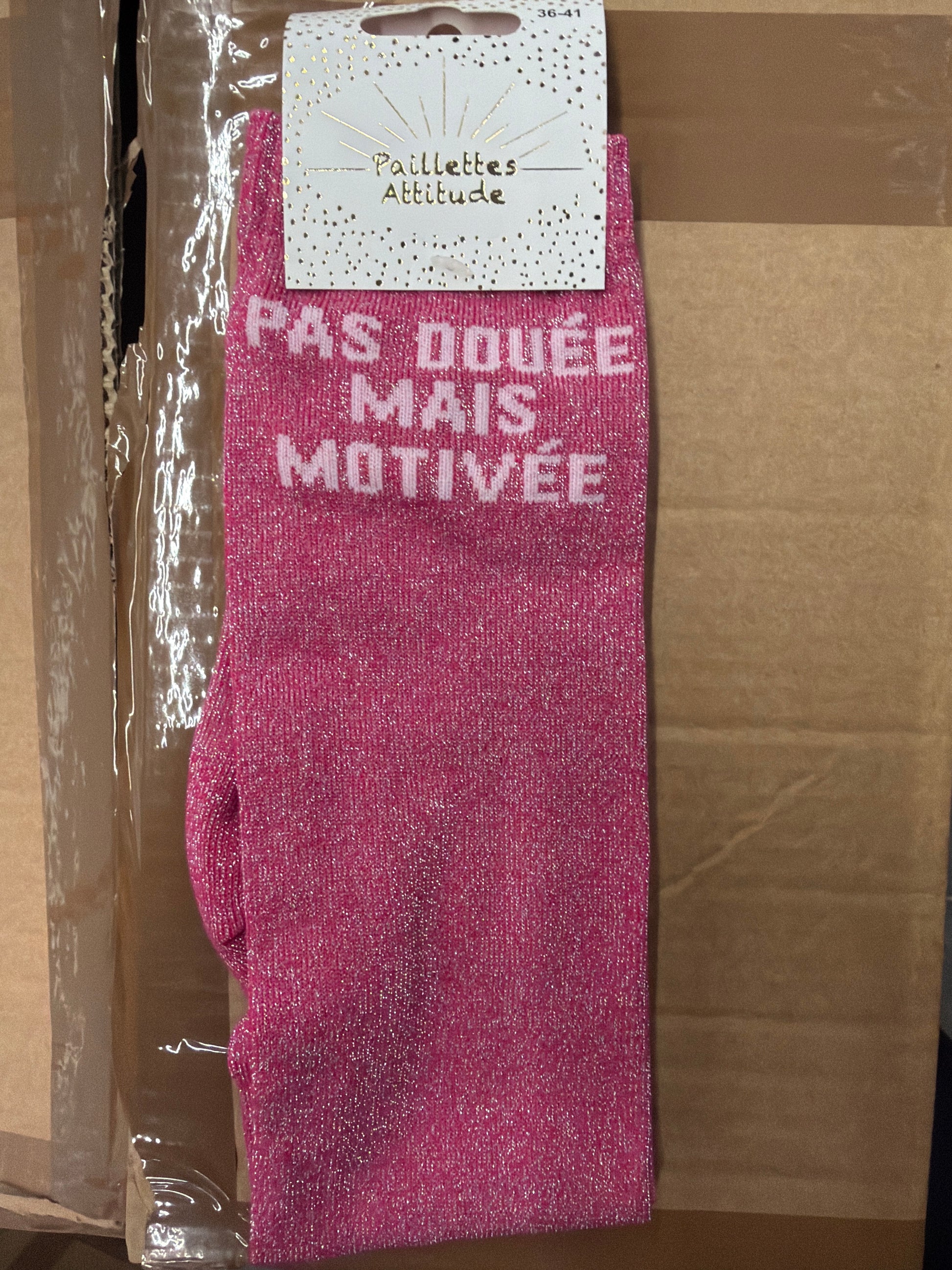 Chaussette équitation pailletée 36-41 PAS DOUÉE MAIS MOTIVÉE
