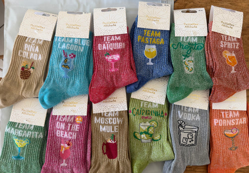 Chaussette de ville pailletée 36-41 cocktails