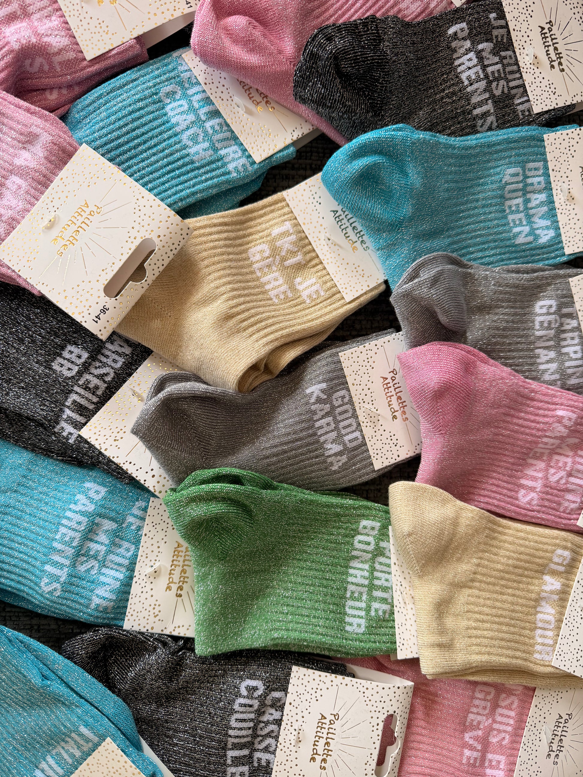 Panaché chaussettes de ville pailletée 36-41