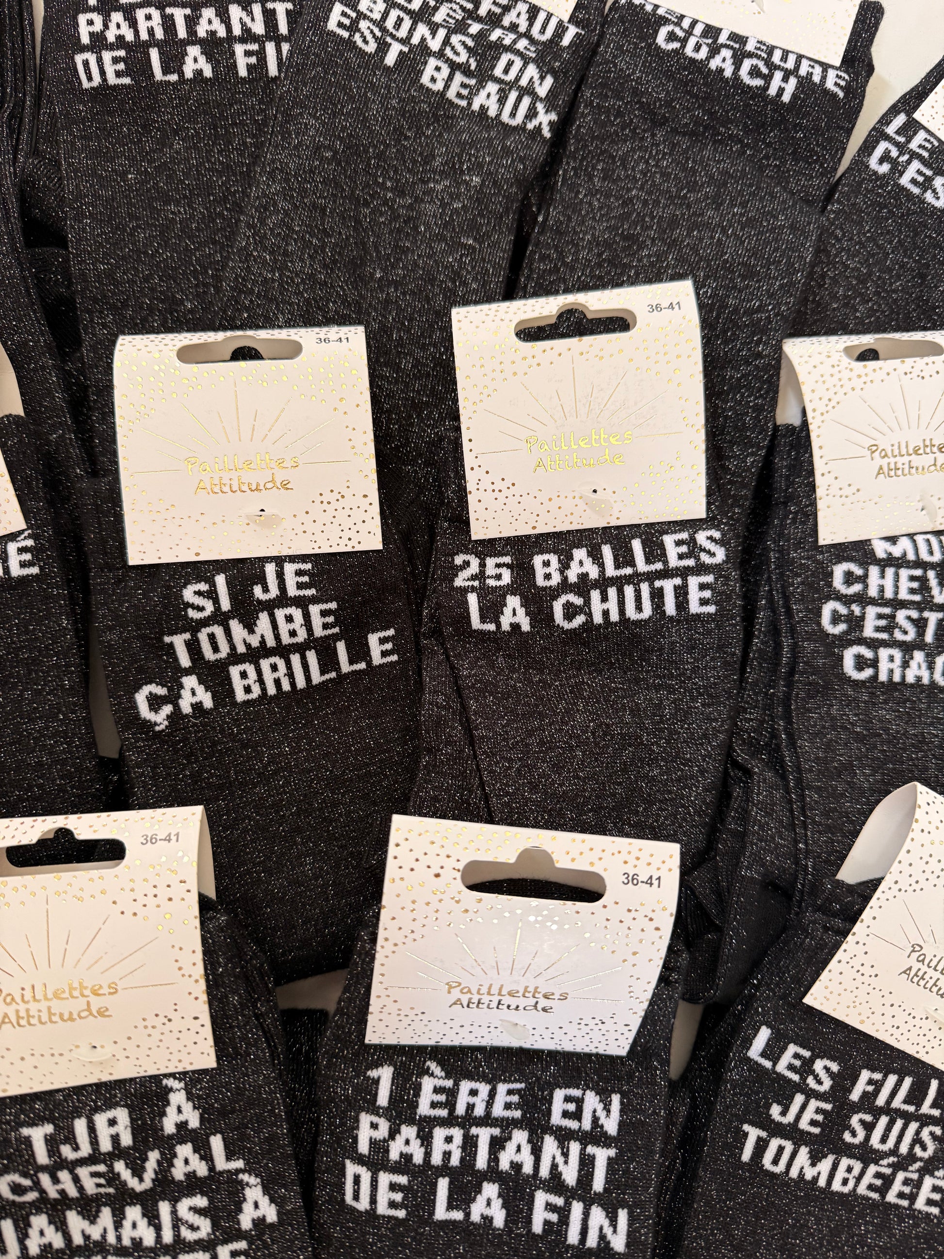 Panaché paires d'équitations à paillettes (édition noir intense)